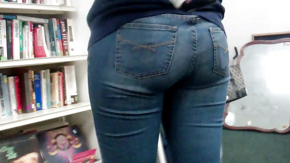 Tall girl ass & butt in jeans #8371072