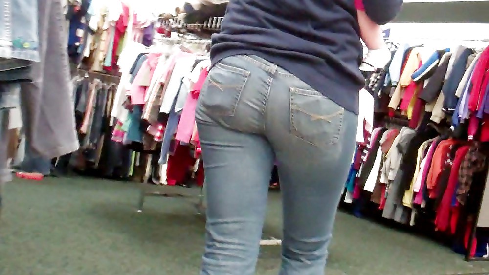Tall girl ass & butt in jeans #8371144