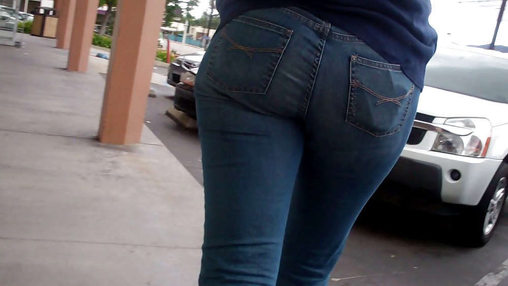 Tall girl ass & butt in jeans #8371185