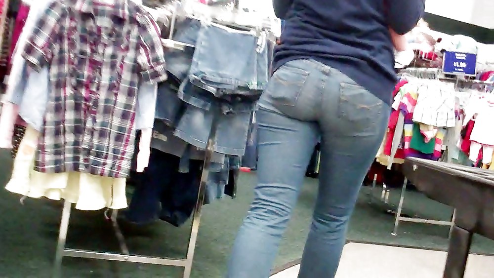 Tall girl ass & butt in jeans #8371213