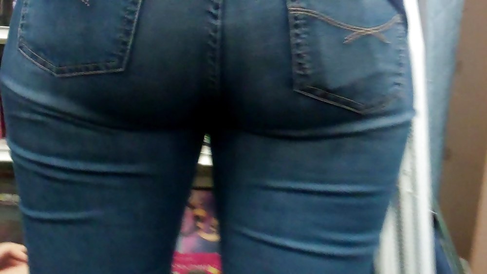 Tall girl ass & butt in jeans #8371234
