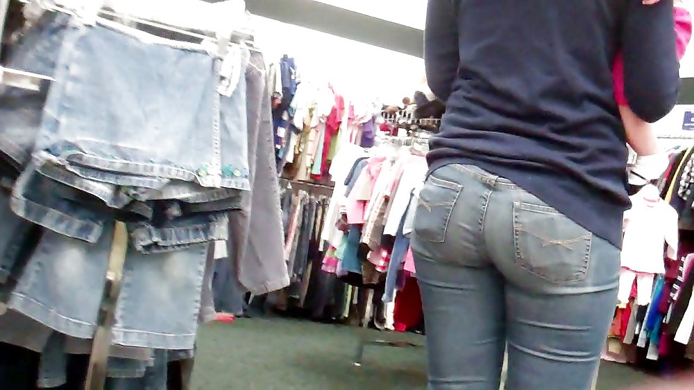 Tall girl ass & butt in jeans #8371245