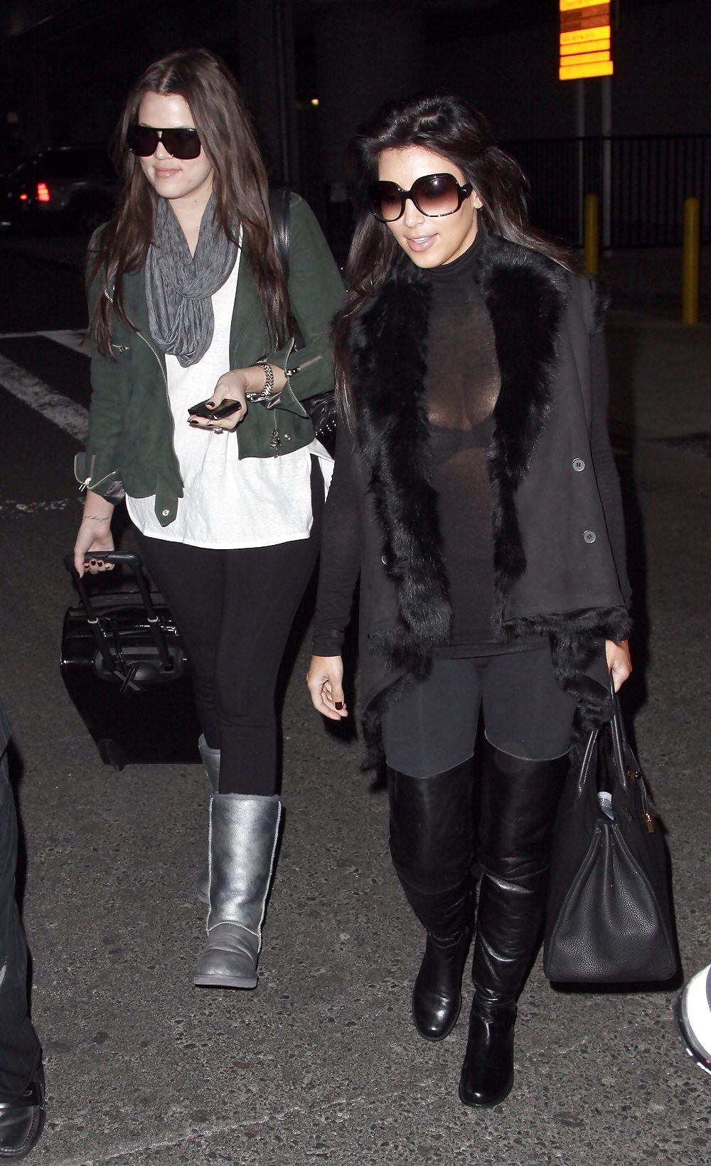 Kim Kardashian See-Through Candids at JFK Airport #3640629