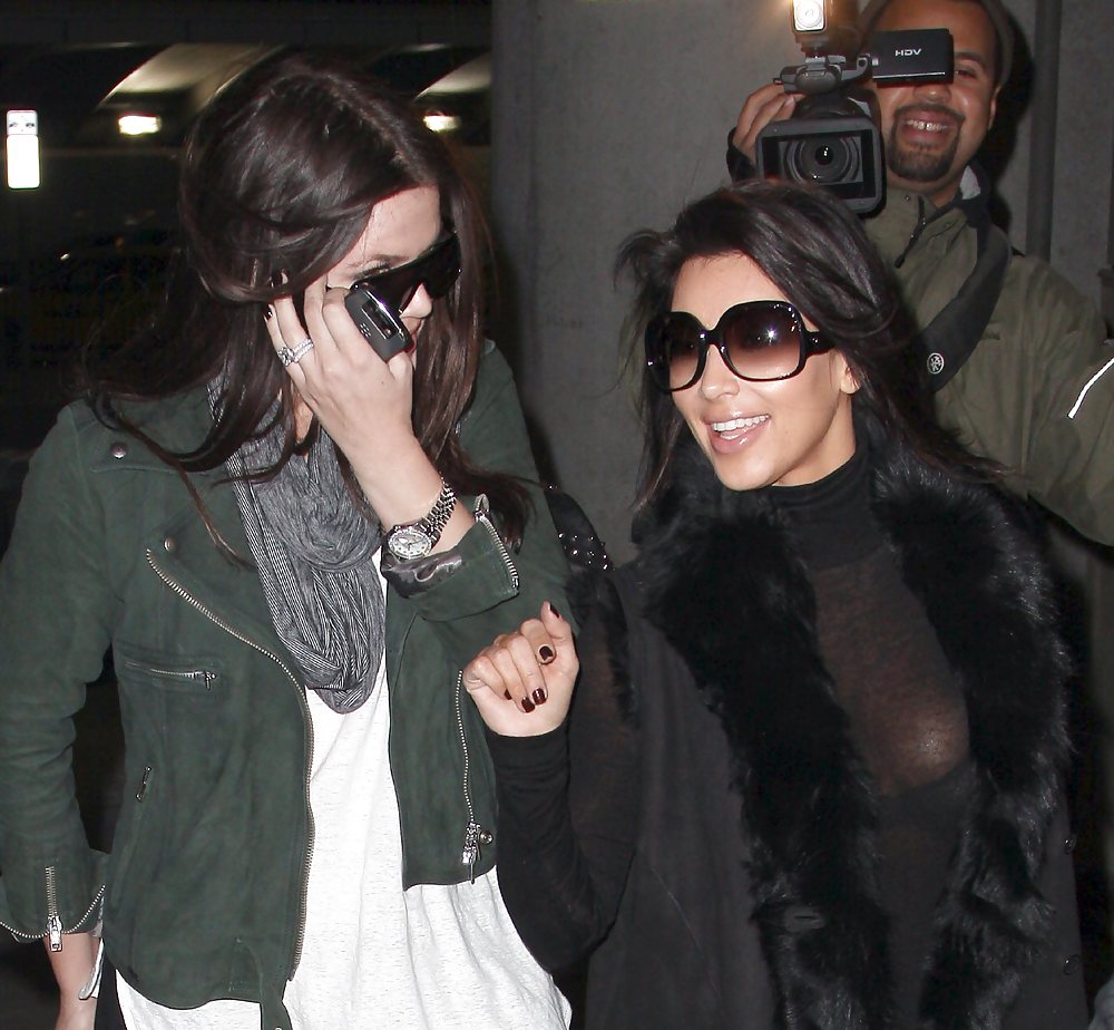 Kim Kardashian See-Through Candids at JFK Airport #3640638