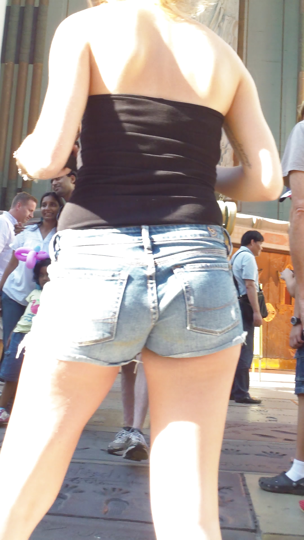 Girls butt & ass in short jeans  #21316365