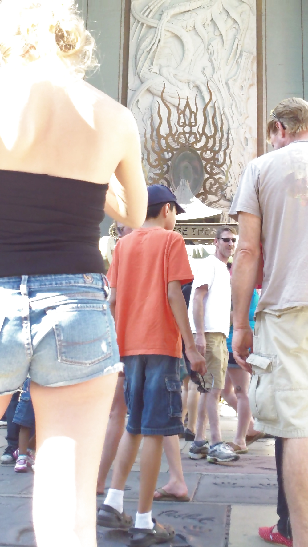 Girls butt & ass in short jeans  #21316394