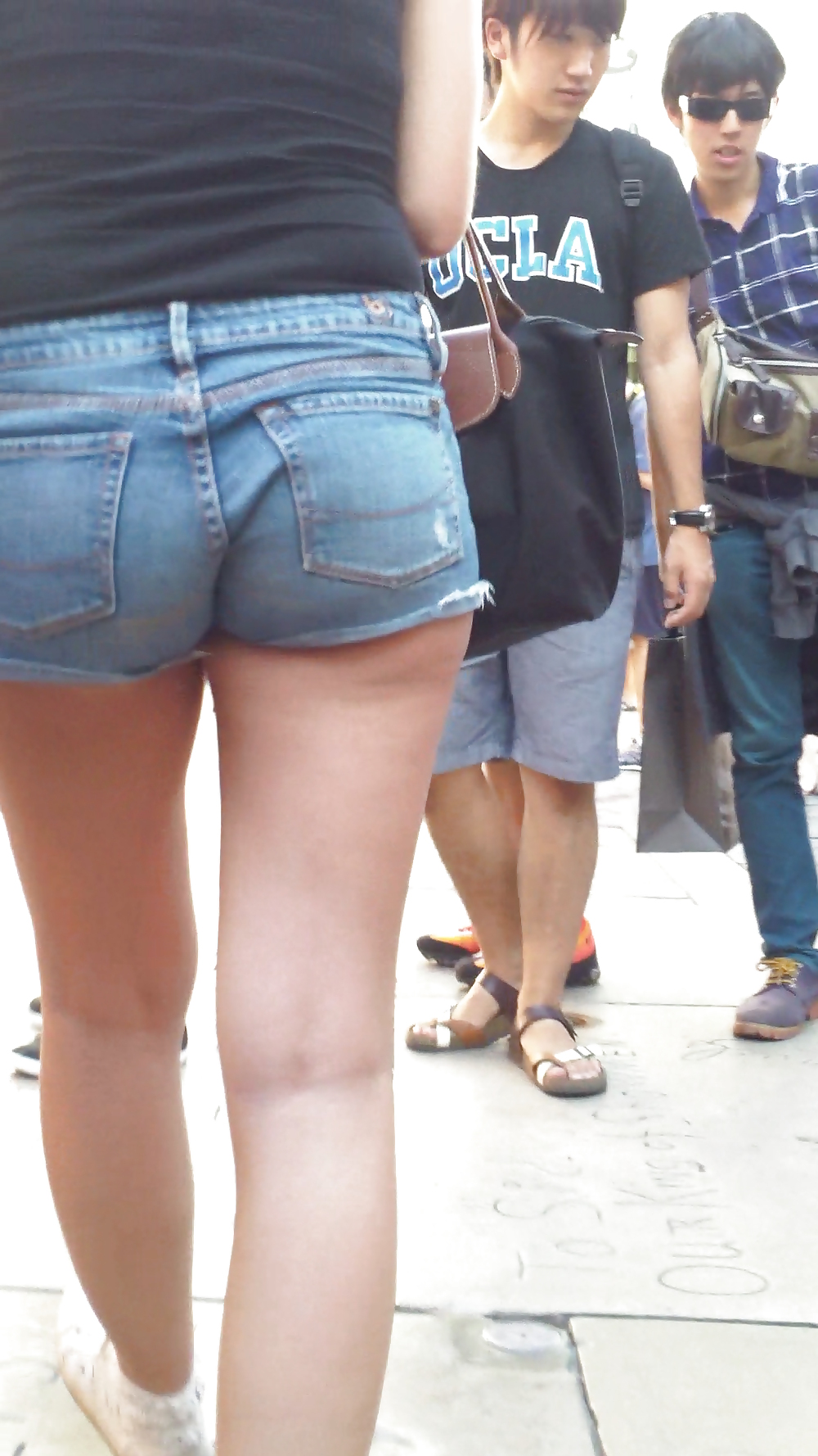 Girls butt & ass in short jeans  #21316460