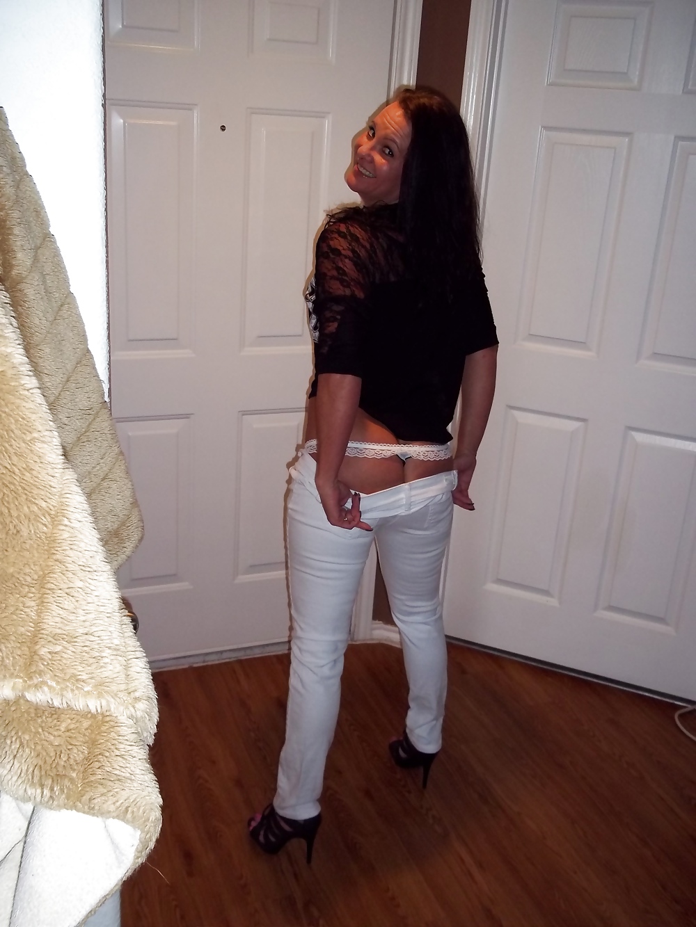 Chance's perfect ass and perky tits in tight white jeans #12400819