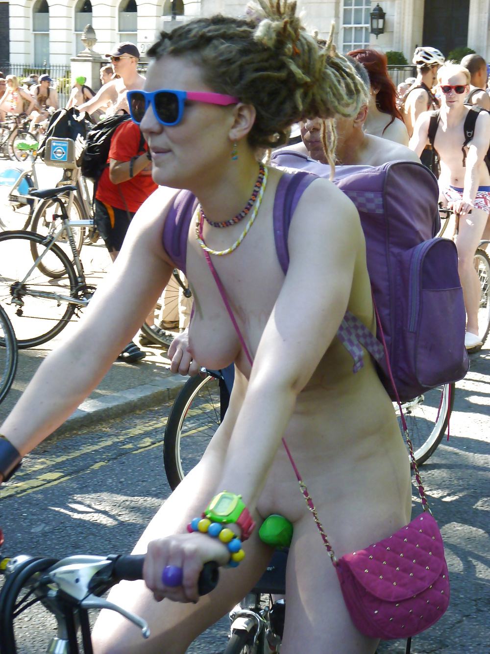 Sport Naked Bike #rec Pussy Flashing on Bicycle Gall6 #22243167