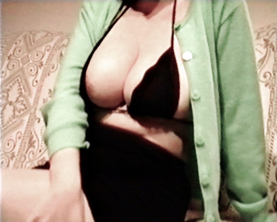 SAG - Mommies Big Bikini Boobs In & Out Green Sweater 03 #16883296