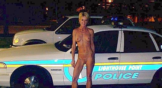 Flashing Females Police Car Edition  #14535294