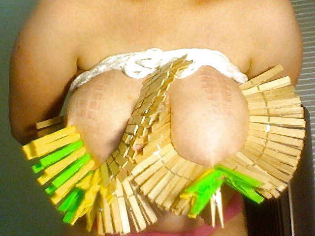 Big Natural Boobs Tortured With Over 100 pegs Vol1 #11430675