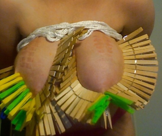 Big Natural Boobs Tortured With Over 100 pegs Vol1 #11430695