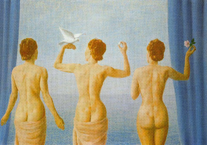 Painted EroPorn Art 110 -  Rene Magritte #17191157