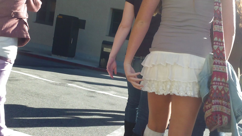 Sexy teen girls ass & butt in short mini skirt again #6617612
