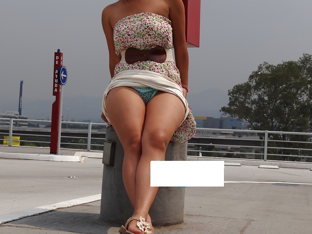 Beautiful latina public flash panty #21545649