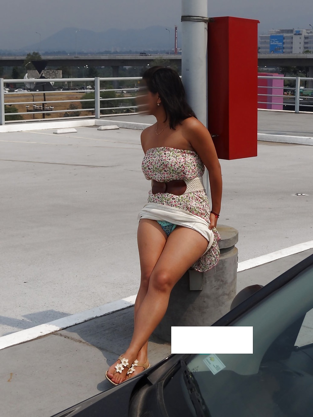 Beautiful latina public flash panty #21545658