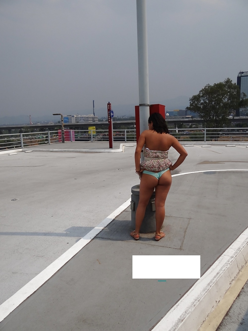 Beautiful latina public flash panty #21545674