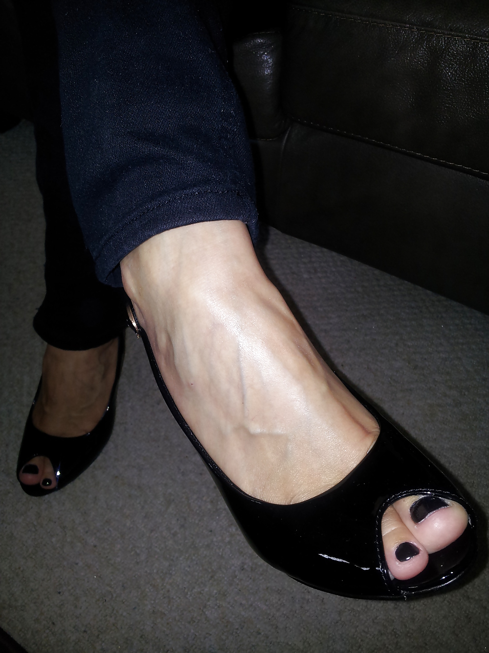 My sexy new peep toe shoes off my man #11848631