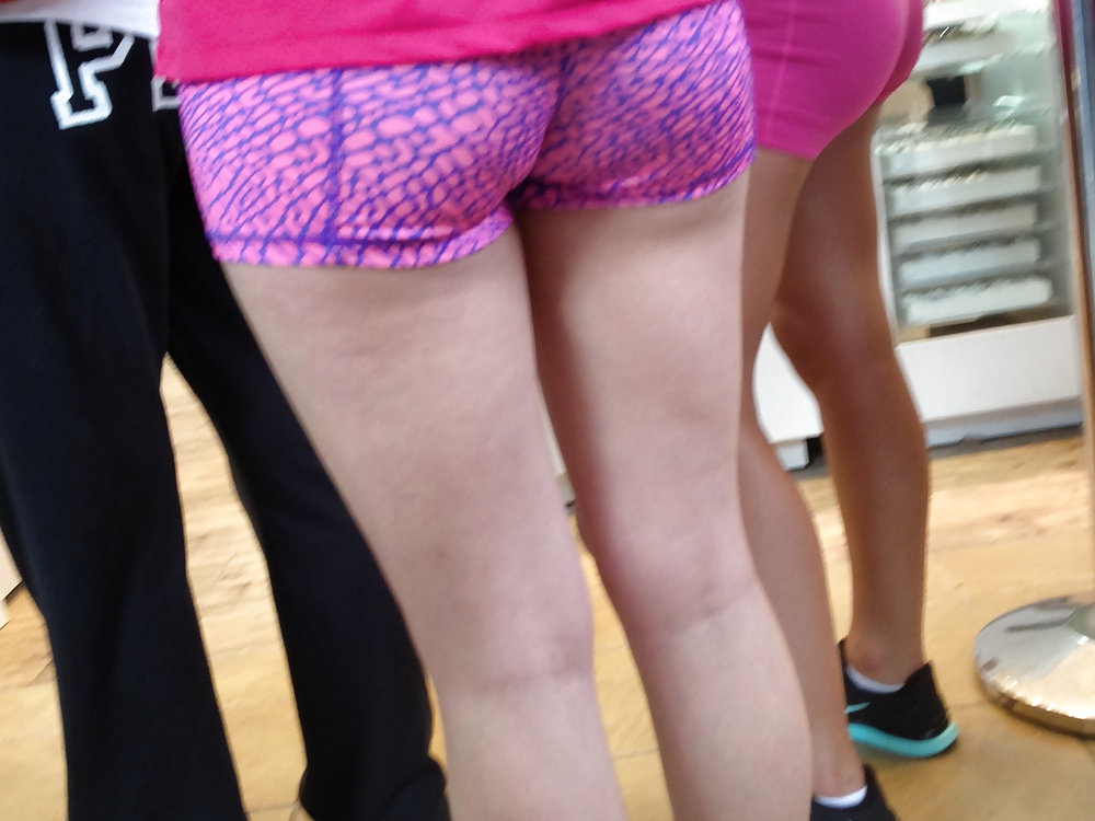 Sexy mall sluts in yoga shorts #18268508