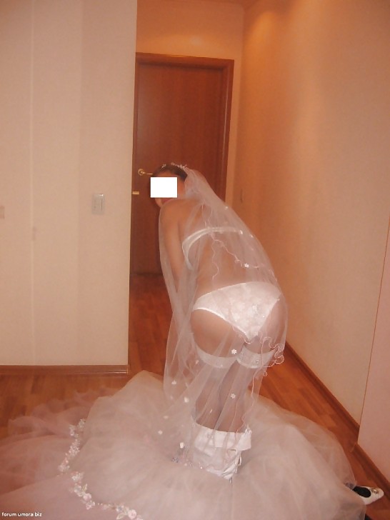 BRIDES wedding voyeur upskirt white panties and bra #17897142
