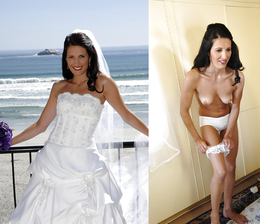 BRIDES wedding voyeur upskirt white panties and bra #17897160