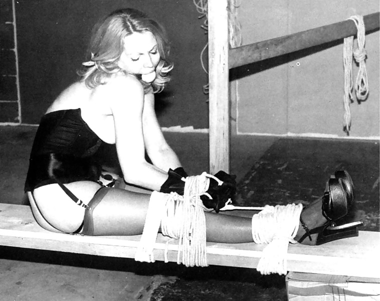 Vintage girl being tied down #13299762