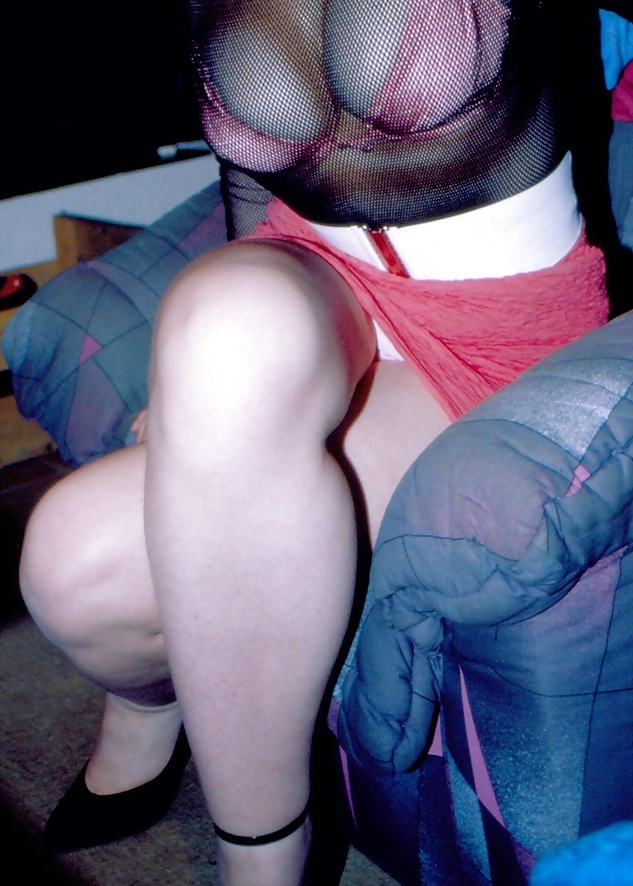 Sag - Frau Titten Rosa BH & Minirock & Black Netzhemd 07 #12751706