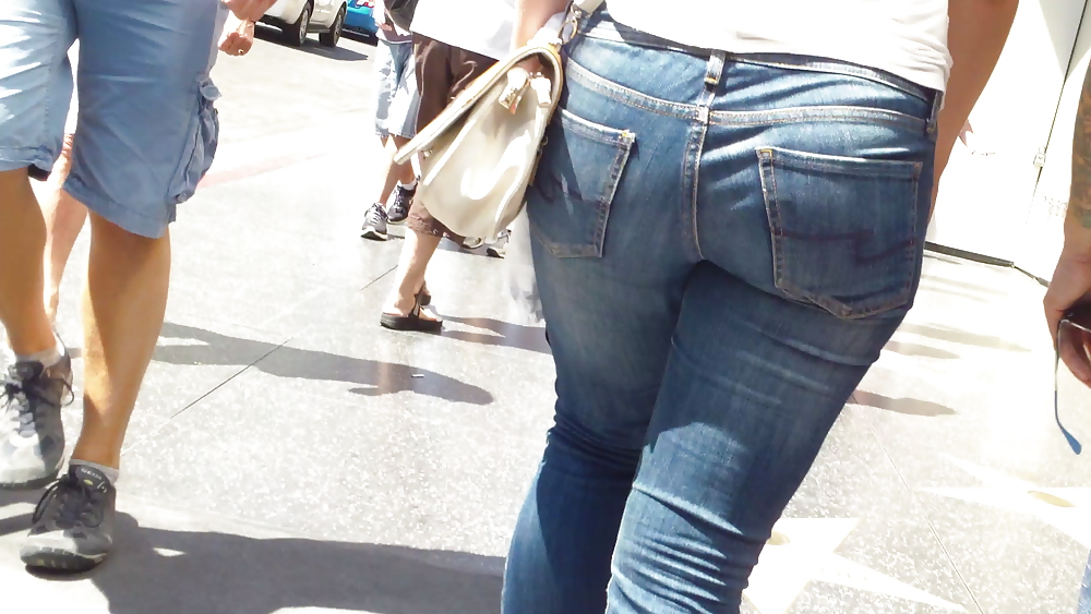 Tight teen butts & ass in jeans up close  #20660012
