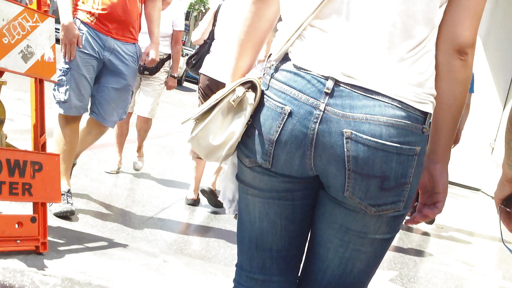 Tight teen butts & ass in jeans up close  #20660024
