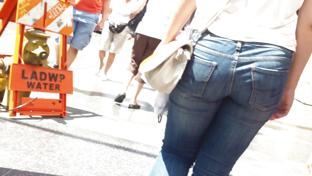 Tight teen butts & ass in jeans up close  #20660032