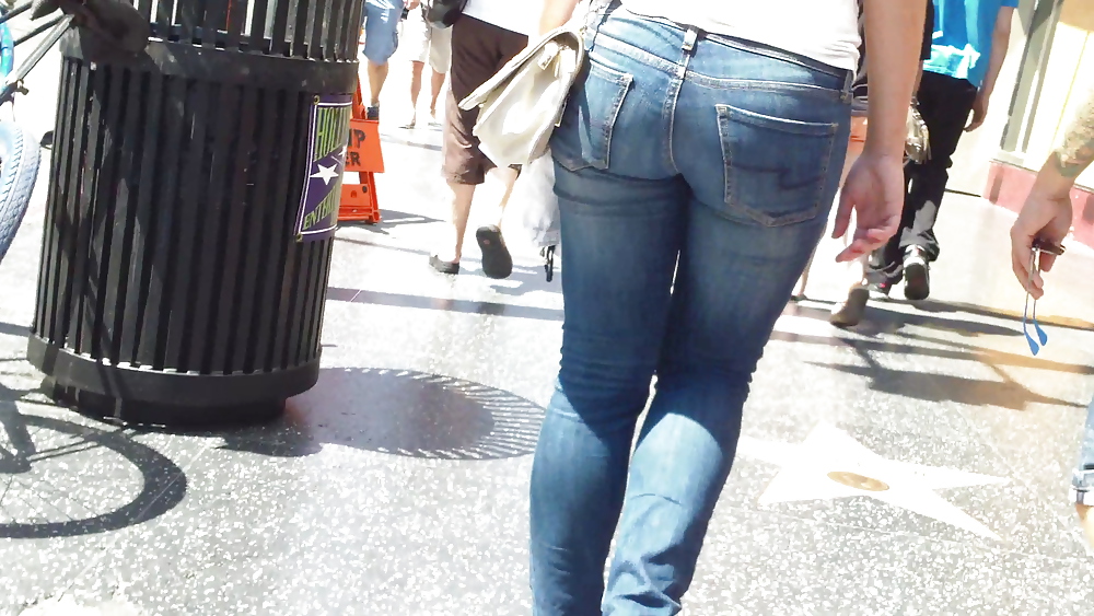 Tight teen butts & ass in jeans up close  #20660054
