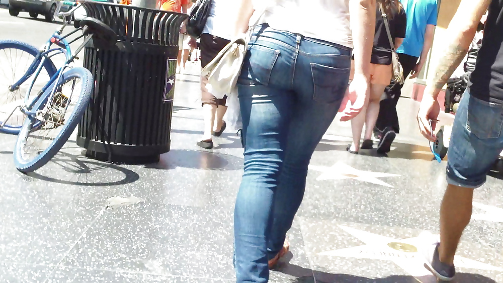 Tight teen butts & ass in jeans up close  #20660063