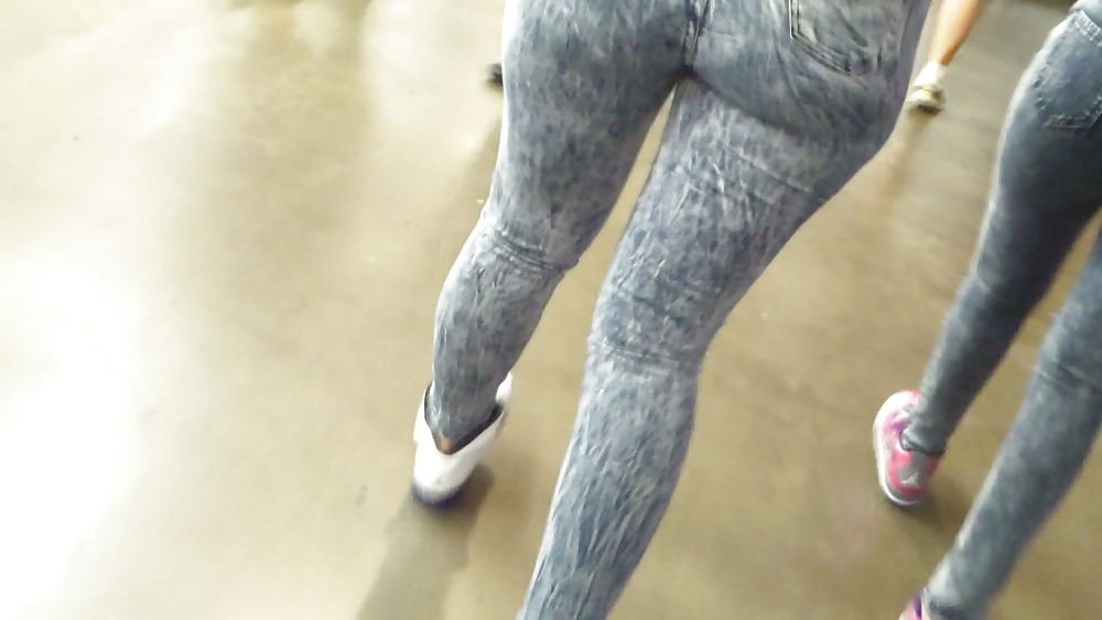 Tight teen butts & ass in jeans up close  #20660127