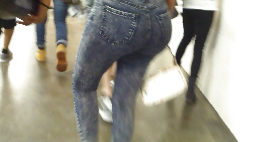 Tight teen butts & ass in jeans up close  #20660164