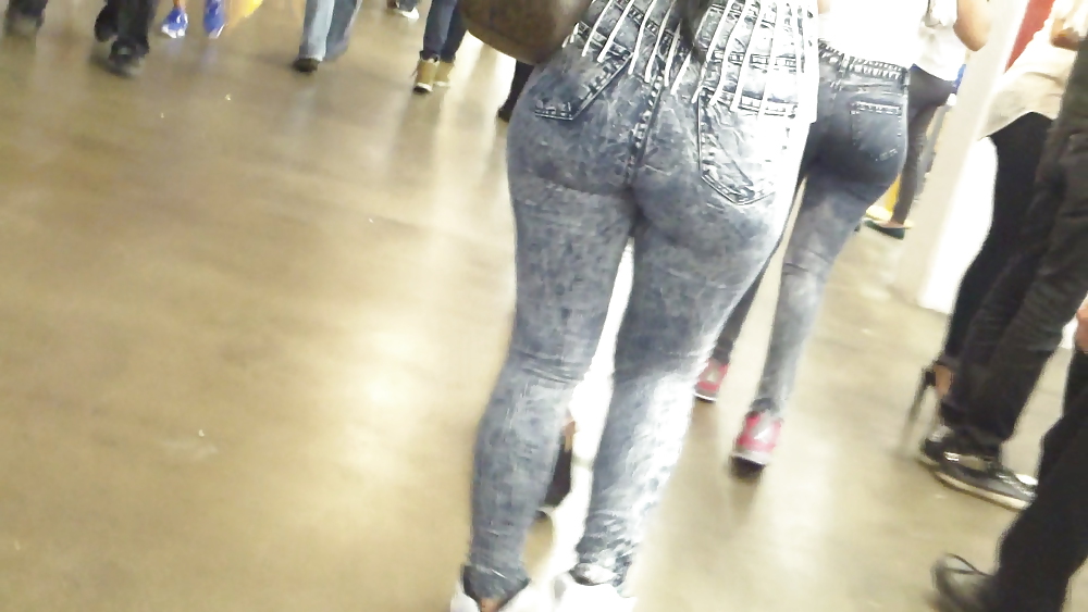 Tight teen butts & ass in jeans up close  #20660233
