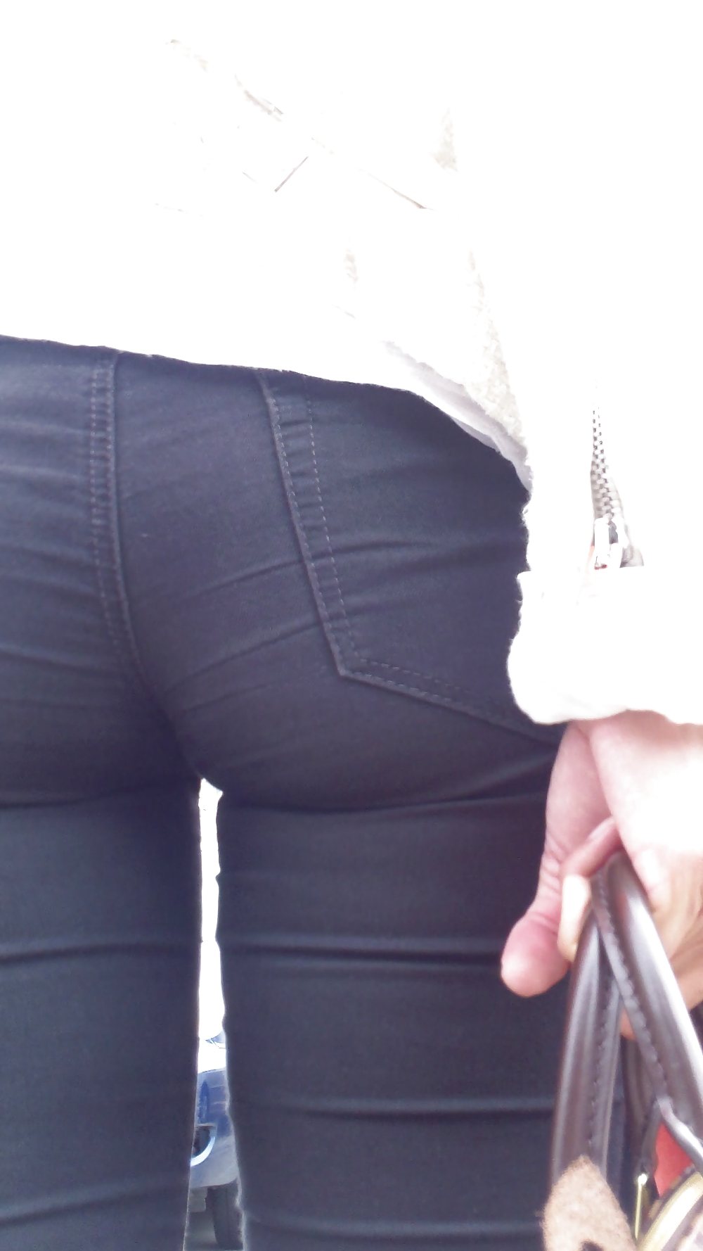 Tight teen butts & ass in jeans up close  #20660337