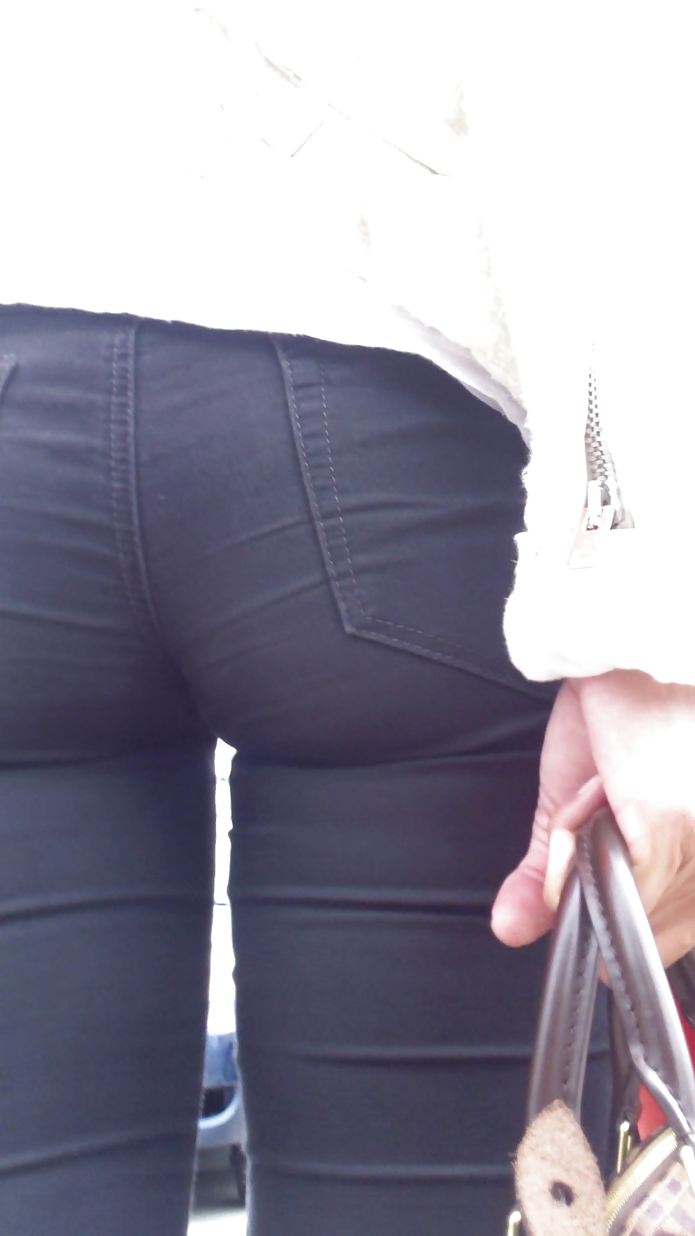 Tight teen butts & ass in jeans up close  #20660430