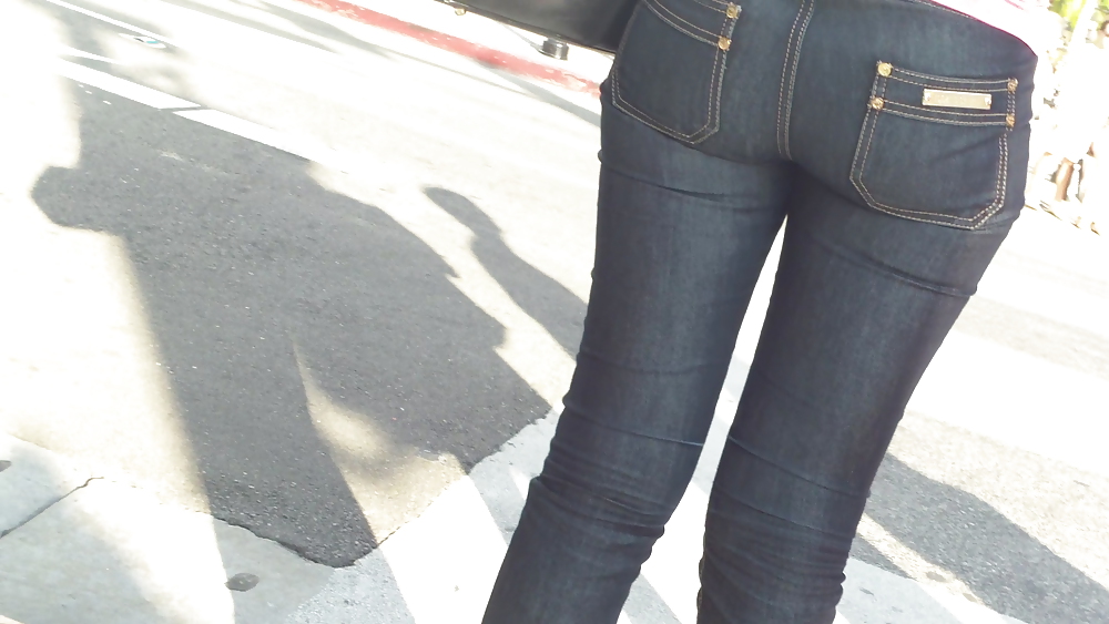 Tight teen butts & ass in jeans up close  #20660606