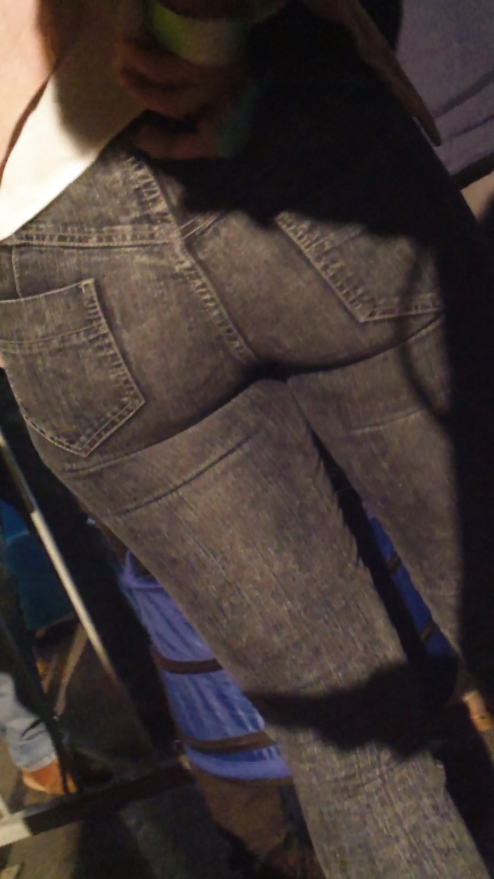 Tight teen butts & ass in jeans up close  #20660846