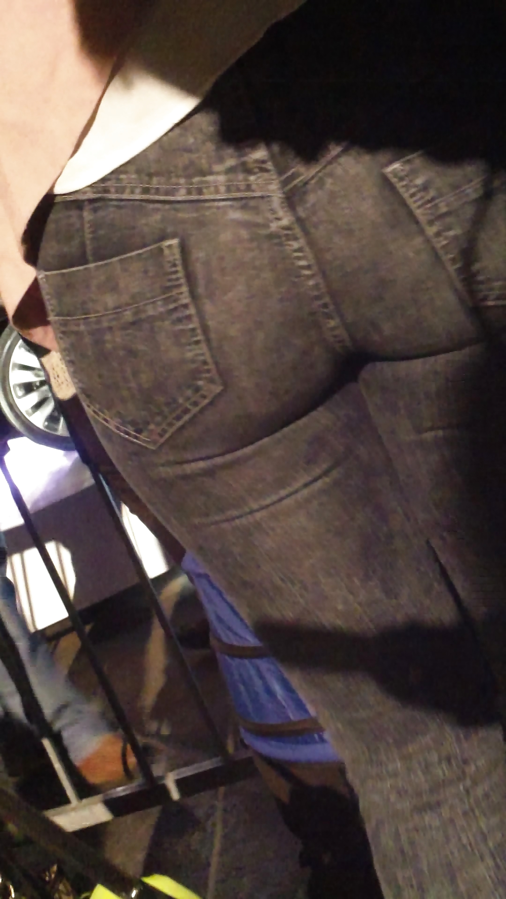 Tight teen butts & ass in jeans up close  #20660857