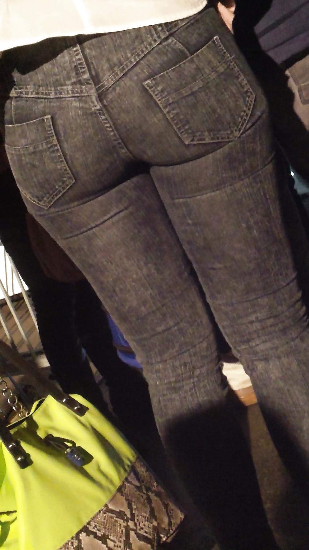 Tight teen butts & ass in jeans up close  #20660887