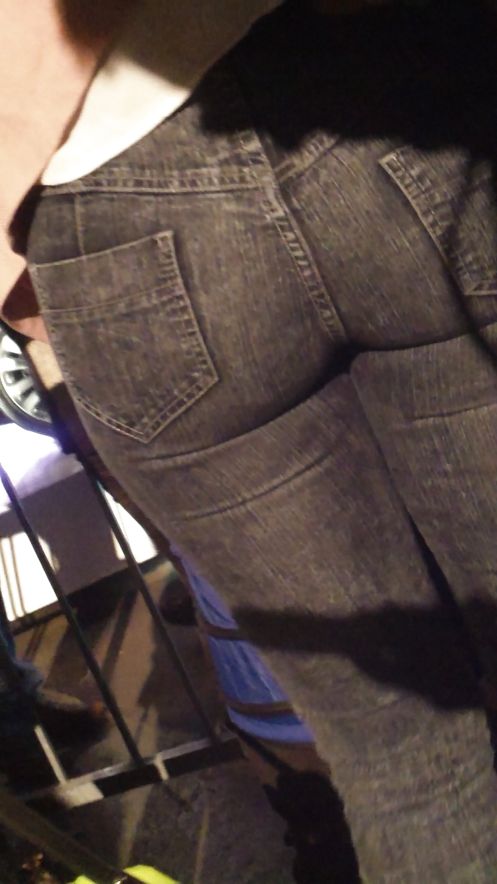 Tight teen butts & ass in jeans up close  #20660897