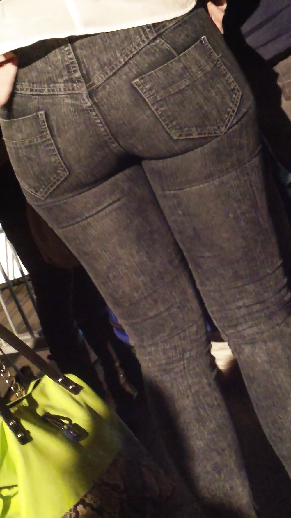 Tight teen butts & ass in jeans up close  #20660918
