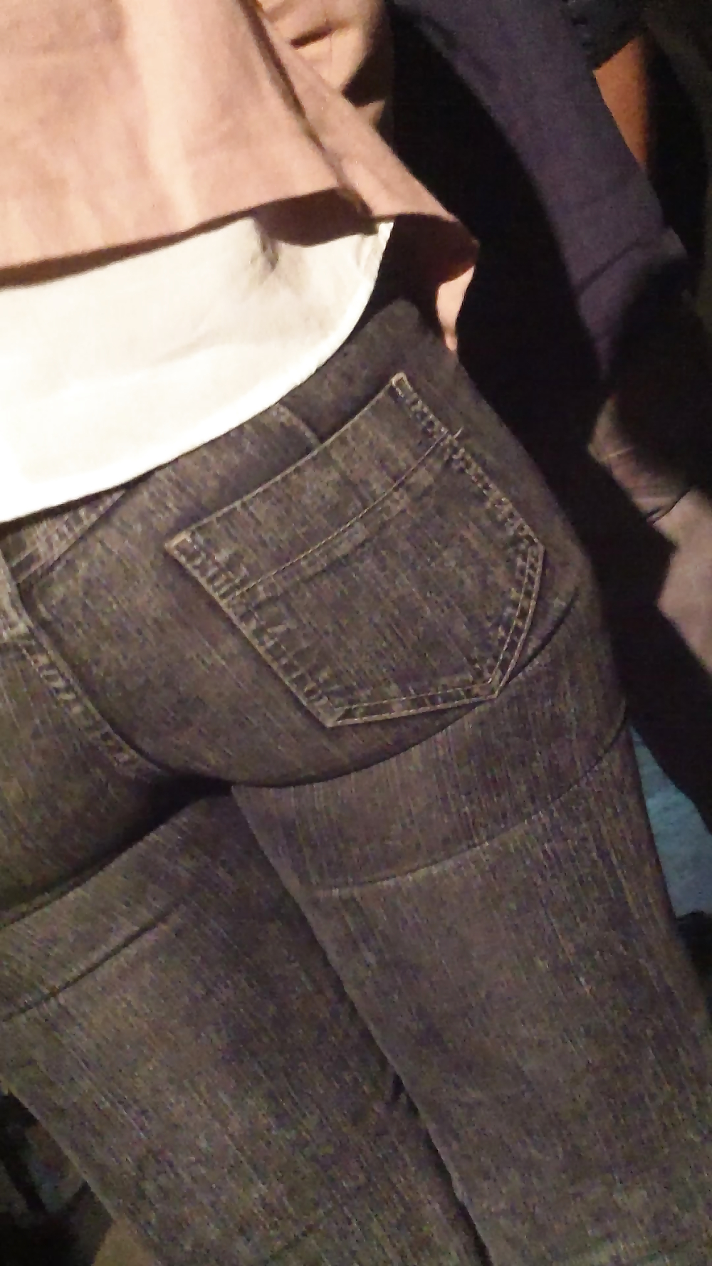 Tight teen butts & ass in jeans up close  #20660949