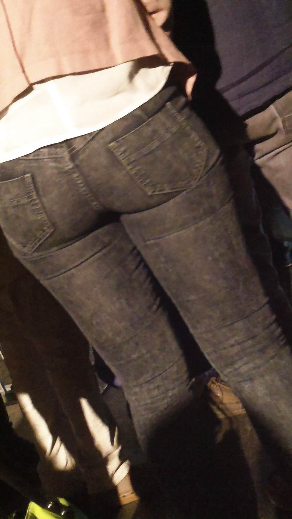 Tight teen butts & ass in jeans up close  #20660992