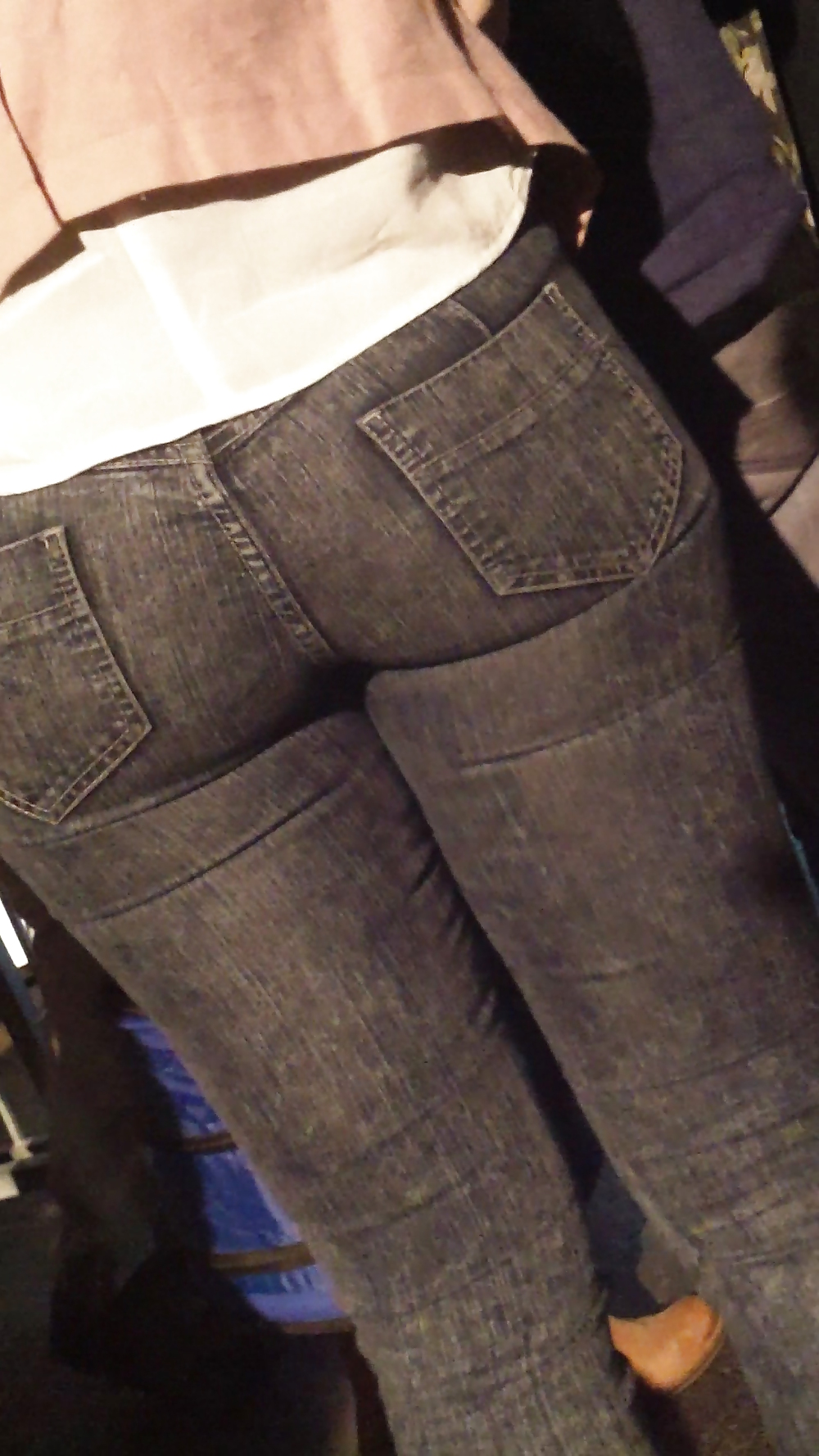 Tight teen butts & ass in jeans up close  #20661019