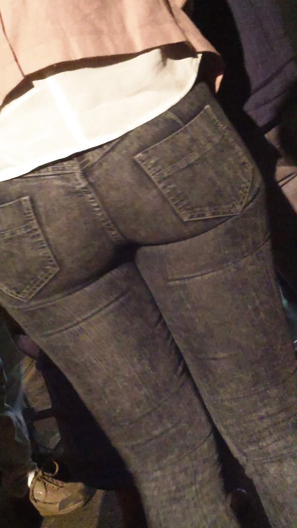 Tight teen butts & ass in jeans up close  #20661026