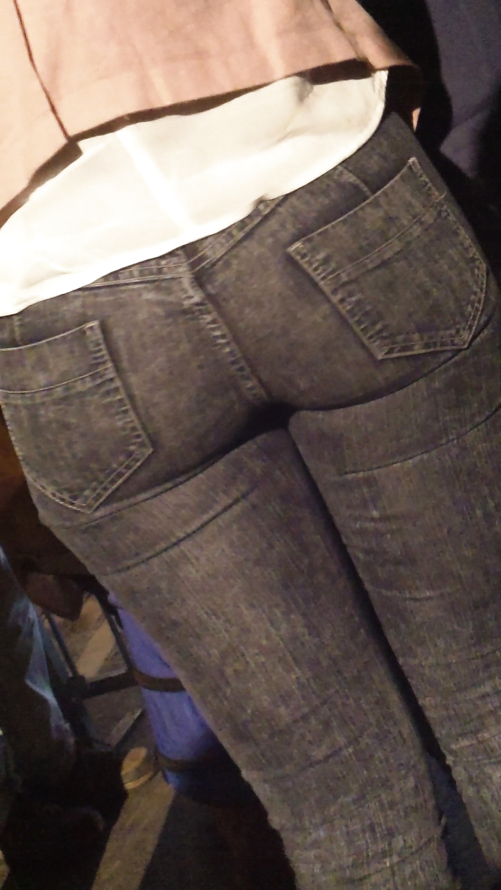 Tight teen butts & ass in jeans up close  #20661036