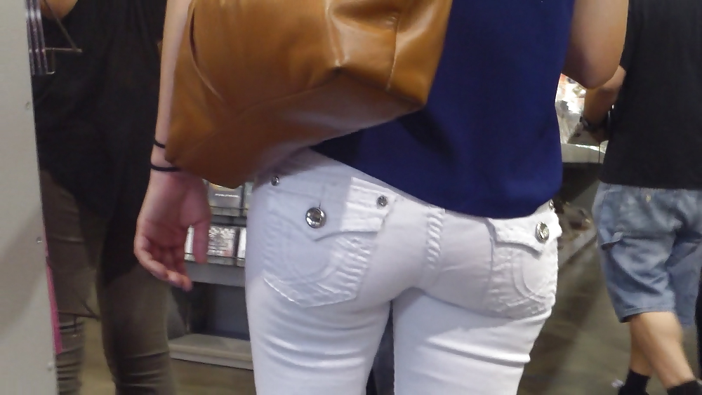 Tight teen butts & ass in jeans up close  #20661778